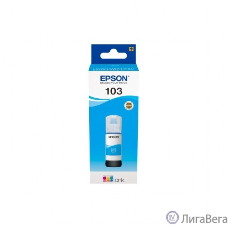 EPSON C13T00V298 Контейнер 003 с голубыми чернилами для L3210, L3216, L3256, 65 мл.