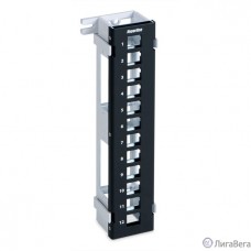Hyperline PPWBL-12 Модульная настенная патч-панель на 12 портов, для модулей Keystone Jack, с подставкой