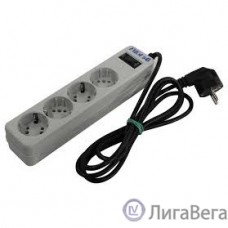 ZIS Сетевой фильтр m Max 10m {4 розетки, увеличенная мощность 3300 Вт}