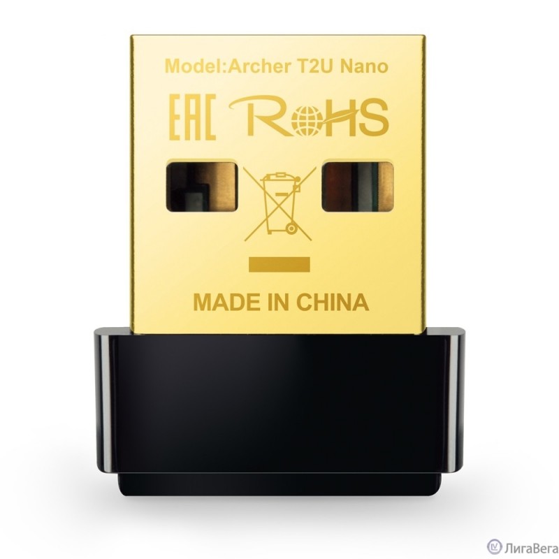 TP-Link Archer T2U Nano Сверхкомпактный двухдиапазонный USB-адаптер с поддержкой Wi-Fi AC600