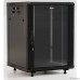 Hyperline TWB-FC-1266-GP-RAL9004 Шкаф настенный 19-дюймовый (19″), 12U, 650x600x600 мм, стеклянная дверь с перфорацией по бокам, ручка с замком, с возможностью установки на ножки, цвет черный RAL 9004