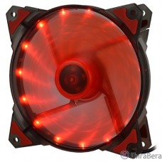CROWN Вентилятор для компьютерного корпуса CMCF-12025S-1220 (120*120*25мм;Красный 16LED;1500 об/мин;35CFM;20Дб;Подшипник скольжения;3pin+MOLEX(папа-мама) 40+10см)