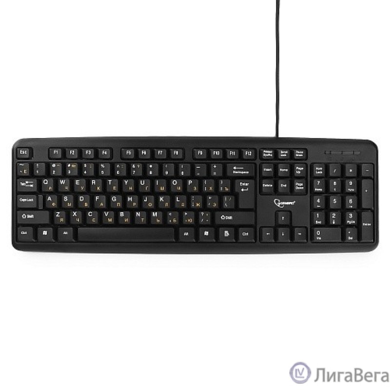 Клавиатура Gembird KB-8320UXL-BL,{ черный, USB, кабель 2 м., 104 клавиши}