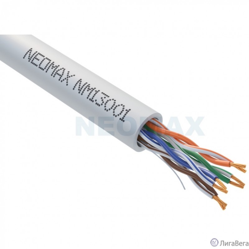NEOMAX (NM13001-003) Шнур коммут. UTP 0.3 м, cat.5е, серый, многожильный NEOMAX (NM13001-003) Шнур коммут. UTP 0.3 м, cat.5е, серый, многожильный