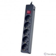 Perfeo Сетевой фильтр ″POWER+″,PF_A4662 (5,0м, 5 розеток, черный (PF-PP-5/5,0-B))
