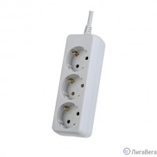 Perfeo Сетевой удлинитель с заземлением ″POWERMATE″,PF_A4686 (1,5м, 3 розетки, белый (PF-PE-3/1,5-W))