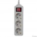Perfeo Сетевой удлинитель с кнопкой ″POWERMATE″, PF_A4681 (5,0м, 3 розетки, белый (PF-PM-3/5,0-W))