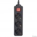 Perfeo Сетевой удлинитель с кнопкой ″POWERMATE″, PF_A4680 ( 5,0м, 3 розетки, черный (PF-PM-3/5,0-B))