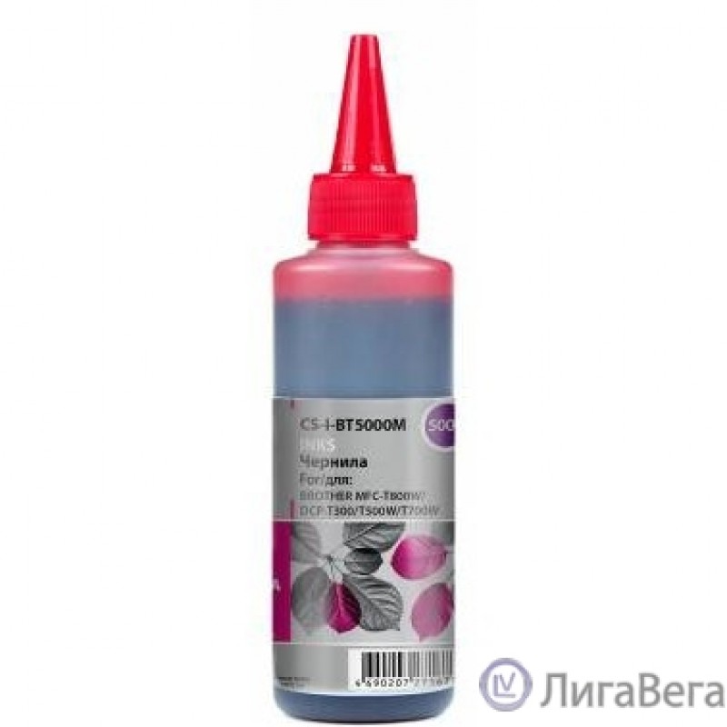 Cactus CS-I-BT5000M чернила для принтеров Brother DCP-T300/T500W/T700W/MFC-T800W, пурпурный, 100мл Cactus CS-I-BT5000M чернила для принтеров Brother DCP-T300/T500W/T700W/MFC-T800W, пурпурный, 100мл