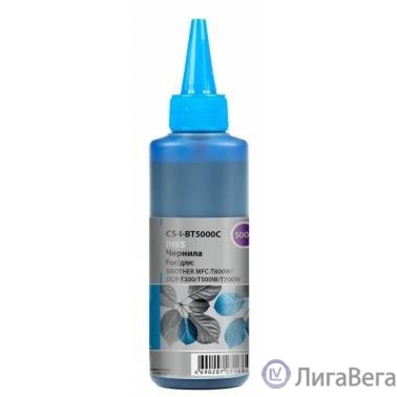 Cactus CS-I-BT5000C чернила для принтеров Brother DCP-T300/T500W/T700W/MFC-T800W, голубой, 100мл