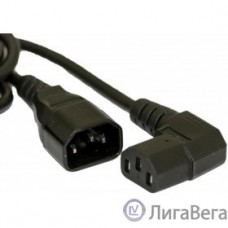 Hyperline PWC-IEC13A-IEC14-1.8-BK Кабель питания монитор-компьютер IEC 320 C13 (угловая) - IEC 320 C14 (3x0.75), 10A, прямая вилка, 1.8м, цвет черный