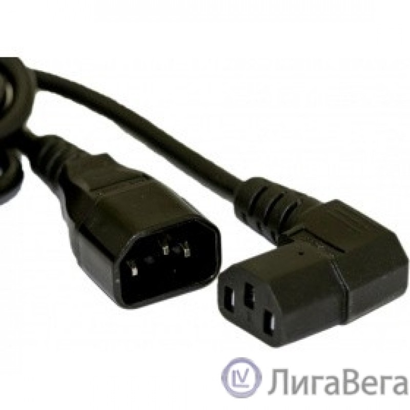 Hyperline PWC-IEC13A-IEC14-5.0-BK Кабель питания монитор-компьютер IEC 320 C13 (угловая) - IEC 320 C14 (3x1.0), 10A, прямая вилка, 5м, цвет черный Hyperline PWC-IEC13A-IEC14-5.0-BK Кабель питания монитор-компьютер IEC 320 C13 (угловая) - IEC 320 C14 (3x1.0), 10A, прямая вилка, 5м, цвет черный