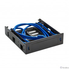 Exegate EX280445RUS Салазки (переходник) для установки HDD 2.5/3.5″  в отсек 5.25″ с 2*USB3.0  Exegate  HD-2U3