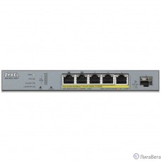 ZYXEL GS1350-6HP-EU0101F L2 коммутатор PoE+ для IP-видеокамер 4xGE PoE+, 1xGE PoE++ (802.3bt), 1xSFP, бюджет PoE 60 Вт, дальность передачи питания до 250 м, автоперезагрузка PoE-портов