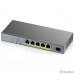 ZYXEL GS1350-6HP-EU0101F L2 коммутатор PoE+ для IP-видеокамер 4xGE PoE+, 1xGE PoE++ (802.3bt), 1xSFP, бюджет PoE 60 Вт, дальность передачи питания до 250 м, автоперезагрузка PoE-портов