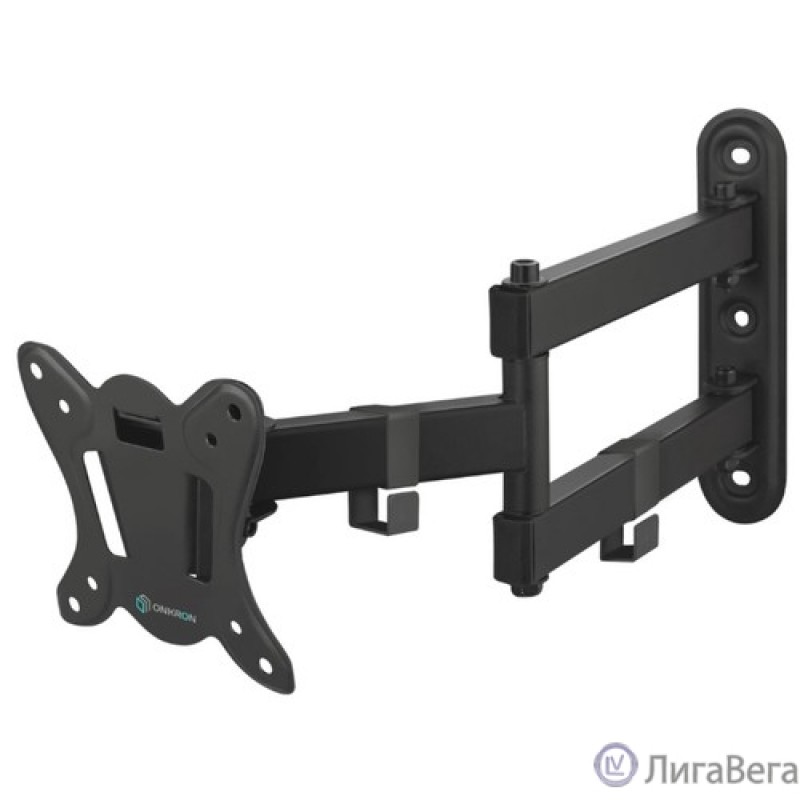 ONKRON BASIC R4 чёрный Для телевизоров диагональю 10″-32″ Максимальная нагрузка: 25 кг VESA: 75х75, 100х100 мм  ONKRON BASIC R4 чёрный Для телевизоров диагональю 10″-32″ Максимальная нагрузка: 25 кг VESA: 75х75, 100х100 мм