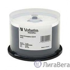 Verbatim  Диски CD-R 25 шт.   Printable InkJet, 52-x 700Mb, Cake Box (43439)