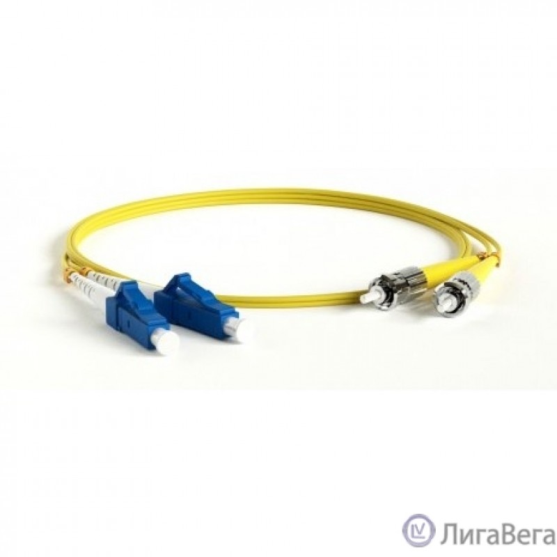 Hyperline FC-D2-9-LC/UR-ST/UR-H-3M-LSZH-YL Патч-корд волоконно-оптический (шнур) SM 9/125 (OS2), LC/UPC-ST/UPC, 2.0 мм, duplex, LSZH, 3 м