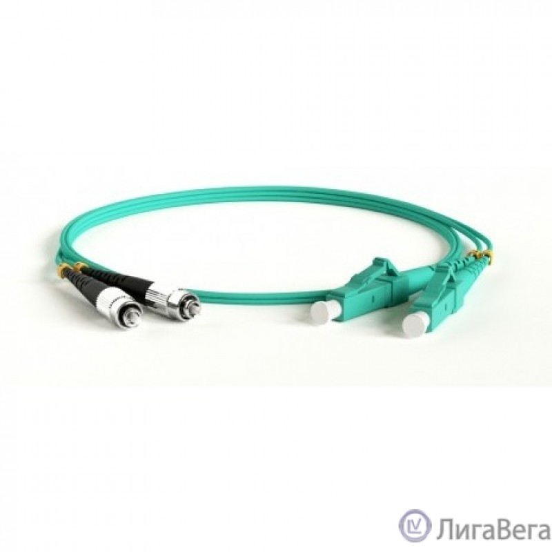 Hyperline FC-D2-503-FC/PR-LC/PR-H-3M-LSZH-AQ Патч-корд волоконно-оптический (шнур) MM 50/125(OM3), FC-LC, duplex, LSZH, 3 м