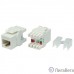 Hyperline KJ8-8P8C-C5e-180-WH Вставка Keystone Jack RJ-45(8P8C), категория 5e, тип 180 градусов, белая