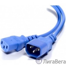 Hyperline PWC-IEC13-IEC14-0.5-BL кабель питания монитор-компьютер IEC 320 C13 - IEC 320 C14 (3x0.75), 10A, прямая вилка, 0.5 м, цвет синий