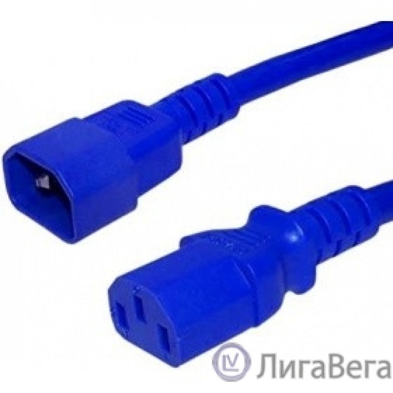 Hyperline PWC-IEC13-IEC14-1.8-BL кабель питания монитор-компьютер IEC 320 C13 - IEC 320 C14 (3x0.75), 10A, прямая вилка, 1.8 м, цвет синий Hyperline PWC-IEC13-IEC14-1.8-BL кабель питания монитор-компьютер IEC 320 C13 - IEC 320 C14 (3x0.75), 10A, прямая вилка, 1.8 м, цвет синий