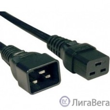 Hyperline PWC-IEC19-IEC20-0.5-BK кабель питания IEC 320 C19 - IEC 320 C20 (3x1.5), 16A, прямая вилка, 0.5м, цвет черный