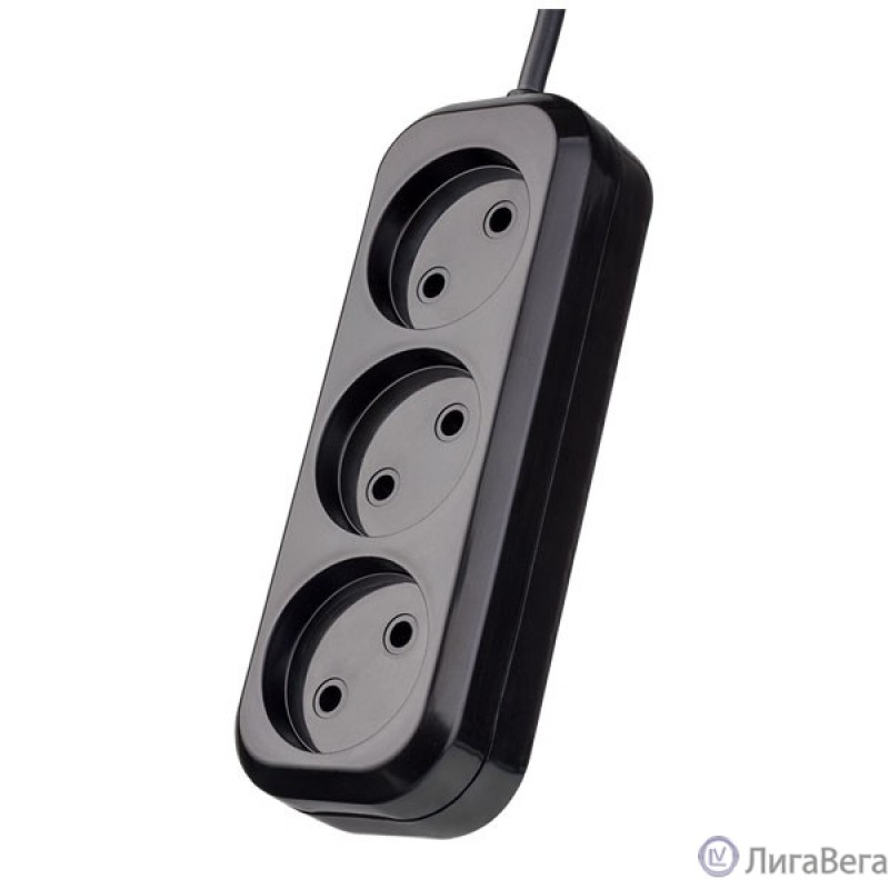 Perfeo Сетевой удлинитель без заземления ″RU POWER″, PF_B4068 (7,0м, 3 розетки, чёрный (Р16-012))