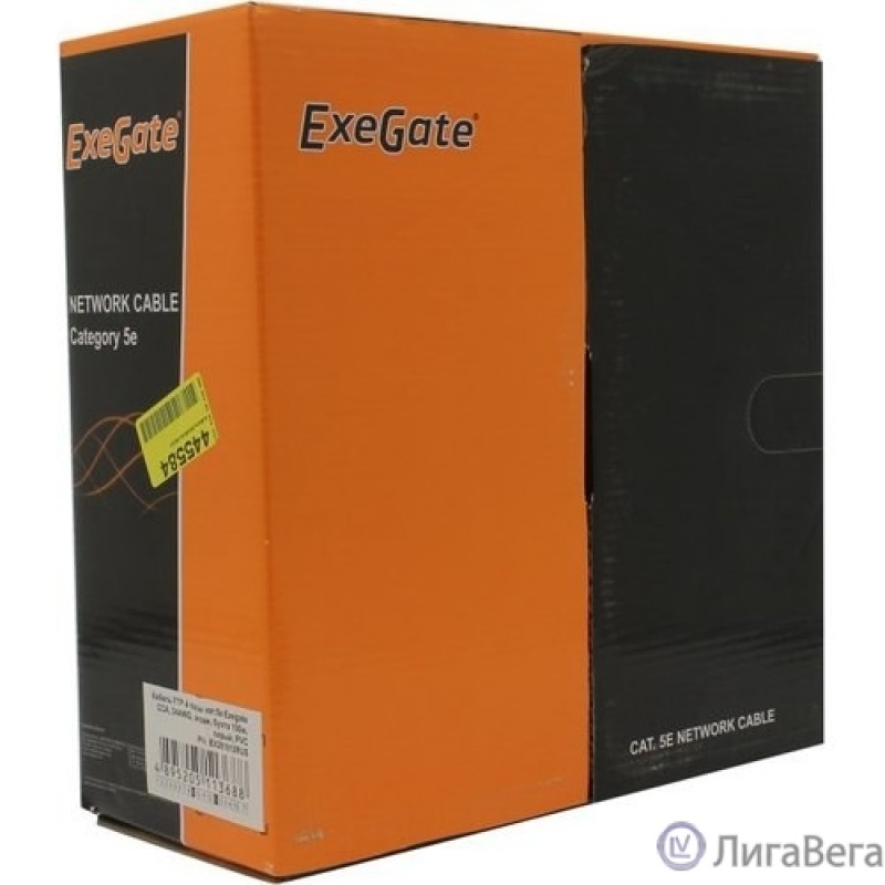 Exegate EX281812RUS Кабель Exegate  FUTP4-C5e-CCA-S24-IN-PVC-GY-100 FTP 4 пары кат.5e CCA, 24AWG, экран, бухта 100м, серый, PVC Exegate EX281812RUS Кабель Exegate  FUTP4-C5e-CCA-S24-IN-PVC-GY-100 FTP 4 пары кат.5e CCA, 24AWG, экран, бухта 100м, серый, PVC