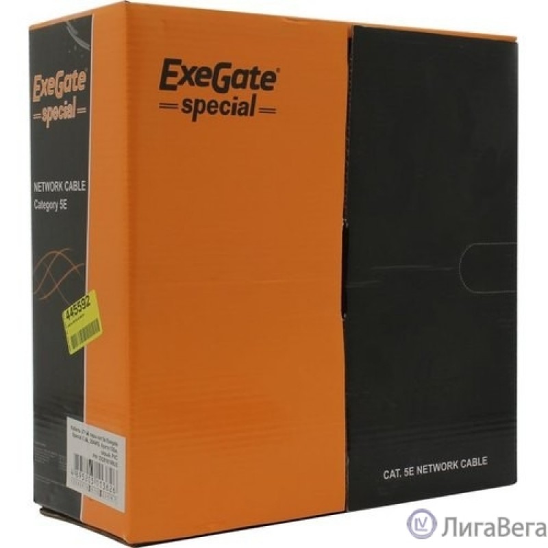 Exegate EX281818RUS Кабель Exegate Special UTP4-C5e-CCA-S26-IN-PVC-GY-100 UTP 4 пары кат.5e CCA, 26AWG, бухта 100м, серый, PVC