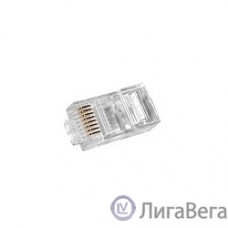 Cablexpert Разъем (коннектор) RJ-45 (8P8C) универсальный кат.5e, контакты 6 микрон, 100шт, пакет (PLUG3UP6/5)