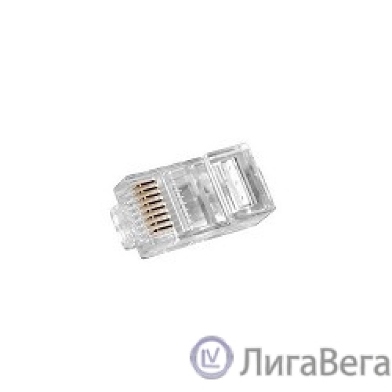 Cablexpert Разъем (коннектор) RJ-45 (8P8C) универсальный кат.5e, контакты 6 микрон, 100шт, пакет (PLUG3UP6/5)
