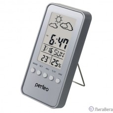 Perfeo Часы-метеостанция ″Window″, серебряный, (PF-S002A) время, температура, влажность, дата