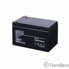 CyberPower Аккумуляторная батарея RC 12-12 12V/12Ah {клемма F2, ДхШхВ 151х98х93мм, высота с клеммами 98, вес 3,8кг, срок службы 6 лет}