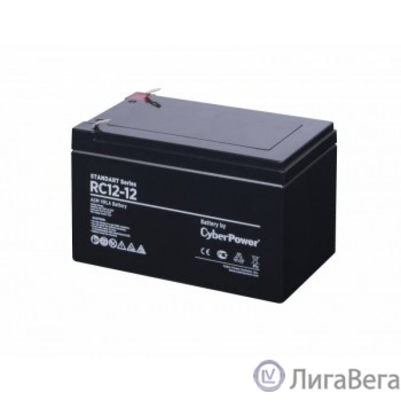 CyberPower Аккумуляторная батарея RC 12-12 12V/12Ah {клемма F2, ДхШхВ 151х98х93мм, высота с клеммами 98, вес 3,8кг, срок службы 6 лет}