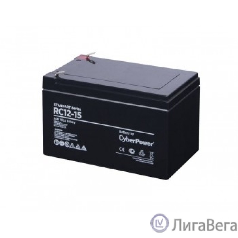 CyberPower Аккумуляторная батарея RC 12-15 12V/15Ah {клемма F2, ДхШхВ 151х98х93мм, с клеммами 98, вес 4,3кг, срок службы 6 лет}