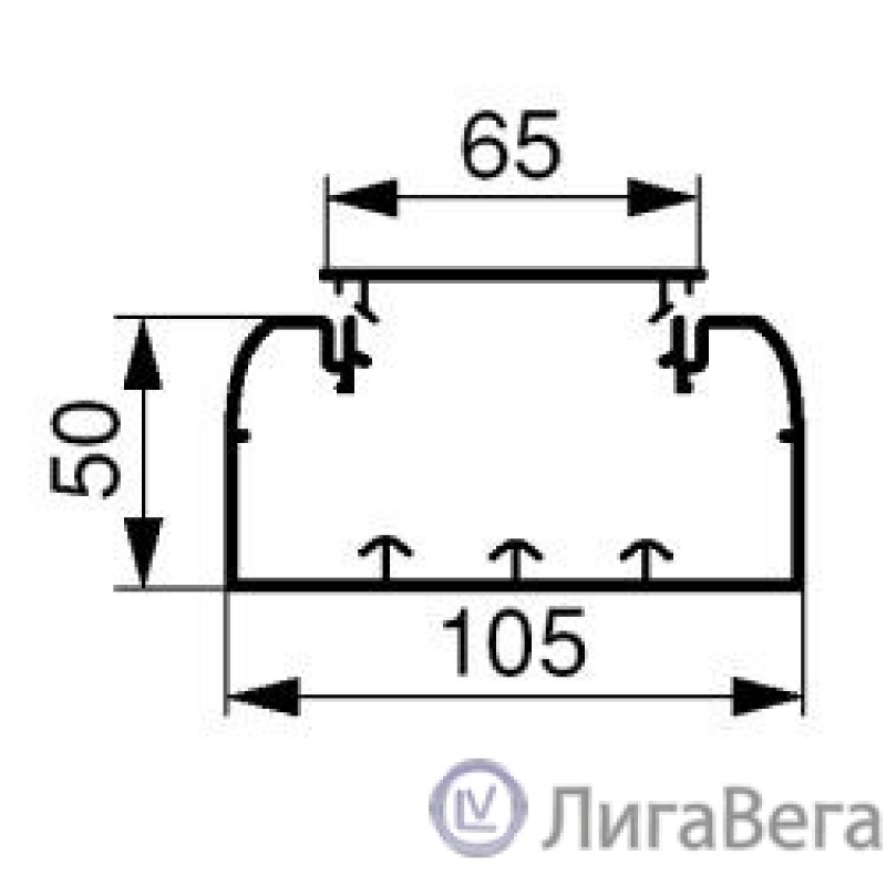 Legrand 010429 Кабель-канал DLP 50x105 - 1 секция - 1 крышка 65 мм - длина 2 метра - белый