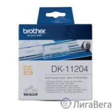 Brother DK11204 Универсальные наклейки 17 x 54 мм, 400 наклеек в рулоне