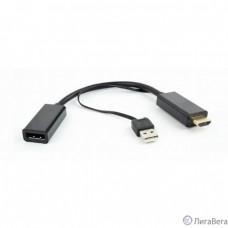 Cablexpert Конвертер HDMI->DisplayPort  HD19M+USBxHD20F, черный (DSC-HDMI-DP)