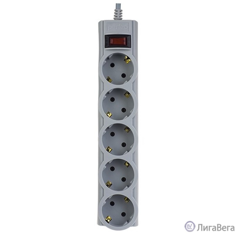 Perfeo Сетевой фильтр ″POWERX″, PF_A4715 (1,8м, 5 розеток, серый)