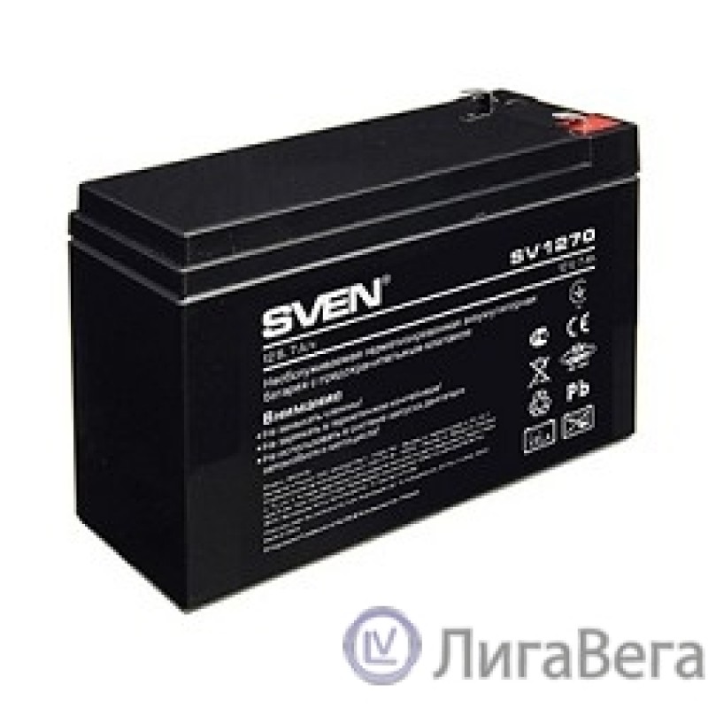 Sven SV1270 (12V 7Ah) батарея аккумуляторная {каждая батарейка в отдельном прозрачном пакете} Sven SV1270 (12V 7Ah) батарея аккумуляторная {каждая батарейка в отдельном прозрачном пакете}