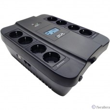 PowerCom Spider SPD-750U LCD ИБП {Line-Interactive, 750VA / 450W, 8xEURO: 4 с резервным питанием, 4 с фильтрацией, USB} (1138691/1642610)