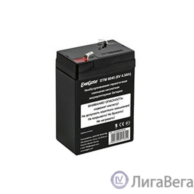 Exegate EX282947RUS Аккумуляторная батарея DTM 6045 (6V 4.5Ah, клеммы F1)