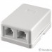 Gembird TA-102 Розетка телефонная RJ-11 (6P4C) внешняя 2 порта, белая Gembird TA-102 Розетка телефонная RJ-11 (6P4C) внешняя 2 порта, белая