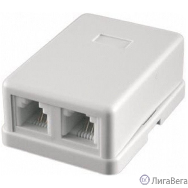 Gembird TA-102 Розетка телефонная RJ-11 (6P4C) внешняя 2 порта, белая Gembird TA-102 Розетка телефонная RJ-11 (6P4C) внешняя 2 порта, белая