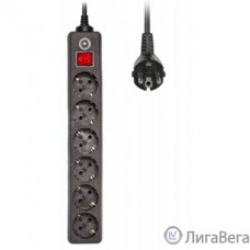 BURO Сетевой фильтр, 6 розеток, 1.8 метров (600SH-1.8-B) black (992264)