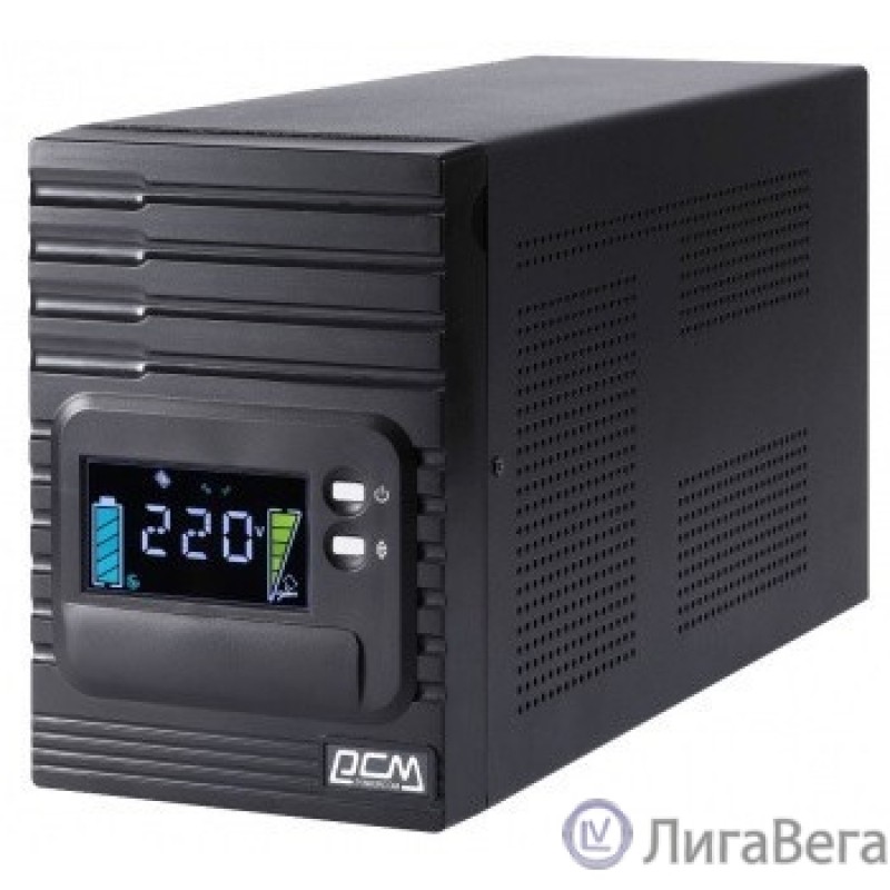 PowerCom Smart King Pro+ SPT-2000-II LCD ИБП {Line-Interactive, 2000VA/1600W, Tower, 8 xC13 + 1 xC19, USB, SNMP Slot} (1152568)