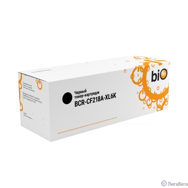 Bion BCR- CF218A-XL6K Картридж для HP {Laserjet Pro M104a/104w/MFP M132a/130fn/130fw/132nw} (6000 стр.), Черный, с чипом Bion BCR- CF218A-XL6K Картридж для HP {Laserjet Pro M104a/104w/MFP M132a/130fn/130fw/132nw} (6000 стр.), Черный, с чипом