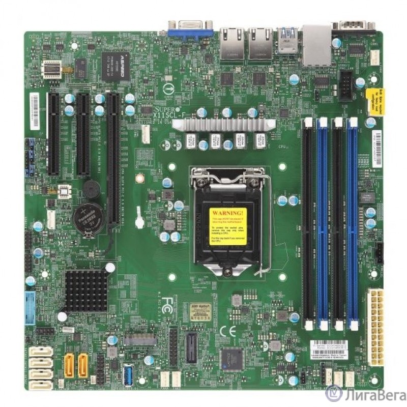 Supermicro MBD-X11SCL-F-B OEM {1xLGA 1151, Intel C242, 4xDDR4, 2x1GbE LAN, 6xSATA3 (6Gbps) RAID 0,1,5,10, 6xUSB 2.0 + 5xUSB 3.1, 1xVGA, 2 COM, 1xPCI-E 3.0 x16, 2xPCI-E 3.0 x8, Micro-ATX}