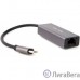 Telecom  Кабель-переходник USB 3.1 Type-C -->RJ-45 1000Mbps Ethernet, Aluminum Shell, 0.15м 
